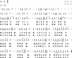 梦醉潇湘(修改)简谱-许冬子词 ，梁铭曲