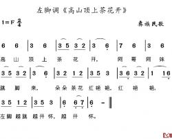 高山顶上茶花开简谱-彝族民歌