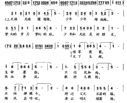 少年和足球简谱