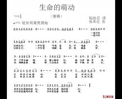 生命的萌动简谱-张继征词 张朱论曲