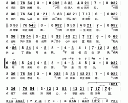 午夜吻别前简谱-成龙河合奈保子演唱