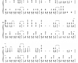 绯色之空钢琴简谱-数字双手-川田麻美