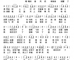 暖暖的春风简谱-蒋媛媛演唱-巧玲/魏民、蒋媛媛词曲