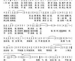 乘飞机远行简谱-约翰·丹佛演唱