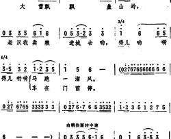 老汉进城 简谱-张藜词/绍谦曲