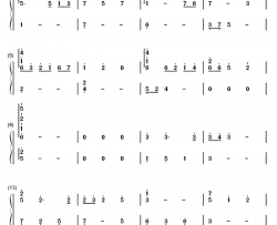 风の街へ钢琴简谱-数字双手-FictionJunction KEIKO