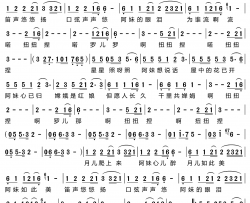 月儿如此美阿妹如此美简谱-曲比阿乌演唱-曲比阿乌/曲比阿乌词曲