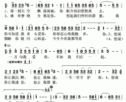 ​说一万句我爱你简谱(歌词)-乐桐演唱-秋叶起舞记谱上传