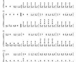 白色风车钢琴简谱-数字双手-周杰伦