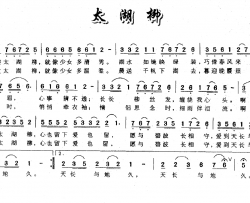 太湖柳简谱-葛逊词 姜兴龙曲