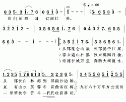 祖国万岁简谱-阎维文演唱