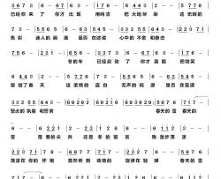 春天的雪简谱-yinheyinyan词 陈俊义曲