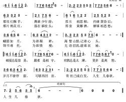 相思愁简谱-刘华平词 党继志曲