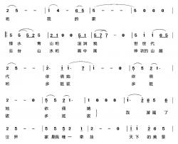 焦作山水简谱-许长仁词/王佑贵曲