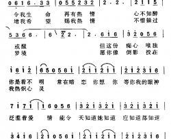 只有你不知道简谱-张学友演唱