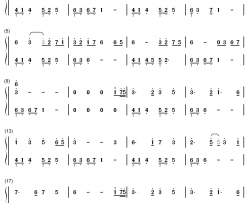 江上清风游钢琴简谱-数字双手-变奏的梦想