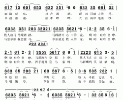 马蹄踏开心中的花简谱(歌词)-关贵敏演唱-秋叶起舞记谱