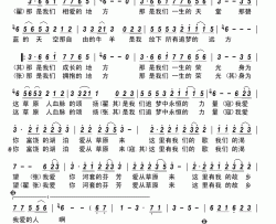 爱从草原来（刘浩哲/小艾词小艾曲）简谱-寇佳轩/翟惠娴/其力木格/张睿文演唱-古弓制作曲谱