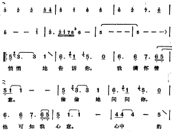 邓丽君演唱金曲：悄悄地告诉你简谱-陶大伟词/陶大伟曲