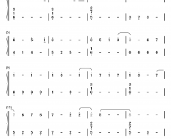 双世恋人钢琴简谱-数字双手-贺敬轩