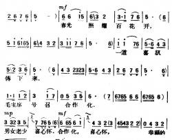 一道喜讯传下来简谱-醒民词 张鸣剑曲