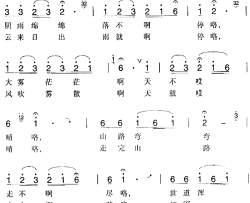 赣南闽西红色歌曲：红军一到世道平简谱-