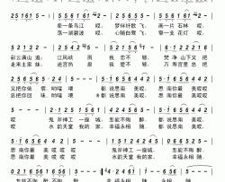 思南你最美    简谱-王明亮词/祝修明曲媛媛-