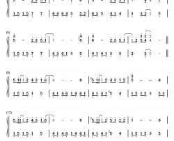 非你莫属钢琴简谱-数字双手-TANK