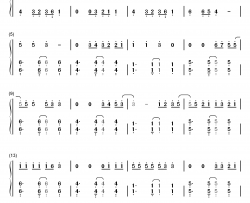 Fascination钢琴简谱-数字双手-周笔畅