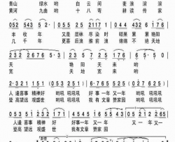赞家园简谱-王宏伟演唱