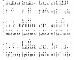 FLY two BLUE钢琴简谱-数字双手-优木加奈 宫下早纪