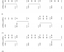 かがみだけ違うクラスになっちゃった钢琴简谱-数字双手-神前晓