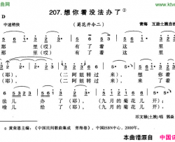 想你着没法办了简谱