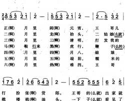 王哥放羊简谱-一）（米泉回族民歌韩生元-