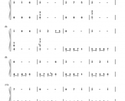 见或不见钢琴简谱-数字双手-何晟铭