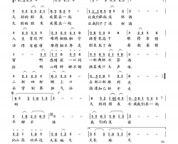 今夜不醉不休简谱-向邦瑜演唱-向邦瑜/向邦瑜词曲