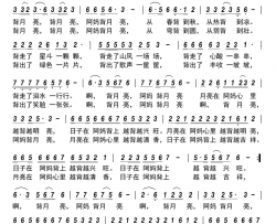 阿妈背月亮简谱-孙艺桐演唱-古弓制谱