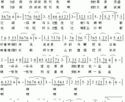 鄂尔多斯你深深吸引我简谱