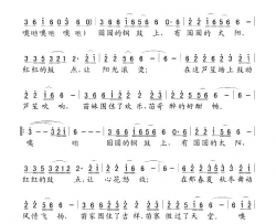 太阳下的太阳鼓简谱-晏敏敏演唱