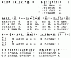 家乡的百合花简谱(歌词)-望海高歌演唱-秋叶起舞记谱上传