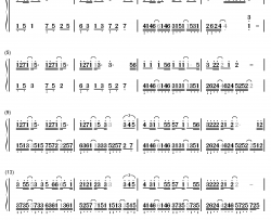 爱不老钢琴简谱-数字双手-罗震环