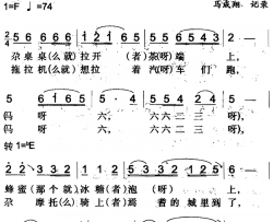 尕摩托骑上焉耆的城里到了焉耆回族民歌简谱