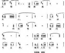 撒尼人民心向红太阳简谱-何少林词/高映华曲