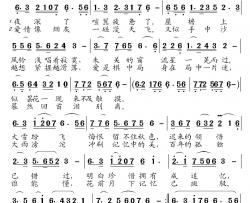 泪别离简谱-张加平词/高福友曲