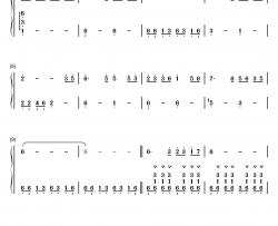 军中绿花钢琴简谱-数字双手-小曾