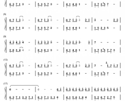 爱如烟花一瞬间钢琴简谱-数字双手-石进