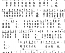 祖国 祝福你简谱-沈娜演唱-天陕/梁涛词曲