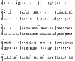 收敛钢琴简谱-数字双手-不够