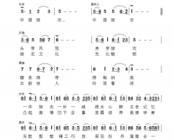 中国嫁衣简谱-城东演唱-刘伟/渚沙词曲