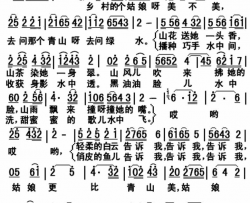 姑娘更比青山美简谱